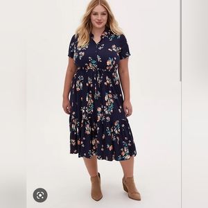 Torrid Collared Button Down Shirt Dress